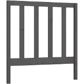 vidaXL Hoofdbord 81x4x100 cm massief grenenhout grijs