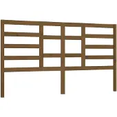 vidaXL Hoofdbord 186x4x104 cm massief grenenhout honingbruin