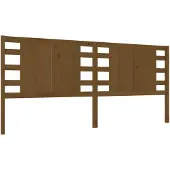 vidaXL Hoofdbord 126x4x100 cm massief grenenhout honingbruin