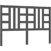 vidaXL Hoofdbord 126x4x100 cm massief grenenhout grijs
