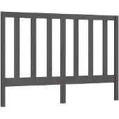 vidaXL Hoofdbord 141x4x100 cm massief grenenhout grijs