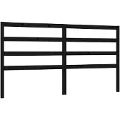 vidaXL Hoofdbord 206x4x100 cm massief grenenhout zwart