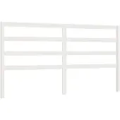 vidaXL Hoofdbord 206x4x100 cm massief grenenhout wit