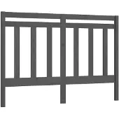 vidaXL Hoofdbord 141x4x100 cm massief grenenhout grijs