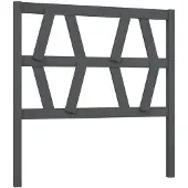 vidaXL Hoofdbord 96x4x100 cm massief grenenhout grijs