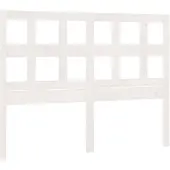 vidaXL Hoofdbord 185,5x4x100 cm massief grenenhout wit