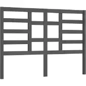 vidaXL Hoofdbord 156x4x104 cm massief grenenhout grijs