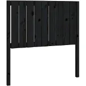 vidaXL Hoofdbord 95,5x4x100 cm massief grenenhout zwart