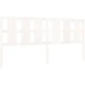 vidaXL Hoofdbord 205,5x4x100 cm massief grenenhout wit