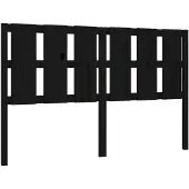 vidaXL Hoofdbord 155,5x4x100 cm massief grenenhout zwart