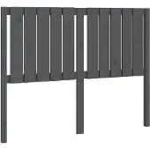 vidaXL Hoofdbord 125,5x4x100 cm massief grenenhout grijs