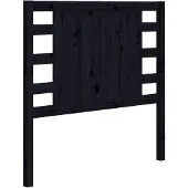 vidaXL Hoofdbord 96x4x100 cm massief grenenhout zwart