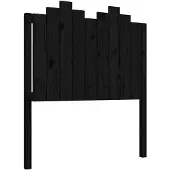 vidaXL Hoofdbord 96x4x110 cm massief grenenhout zwart