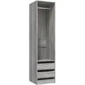 vidaXL Kledingkast met lades, grijs Sonoma, 50x50x200 cm