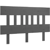 vidaXL Hoofdbord 143,5x3x81 cm massief grenenhout grijs