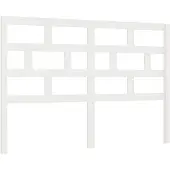 vidaXL Hoofdbord 141x4x100 cm massief grenenhout wit