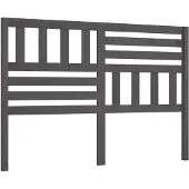 vidaXL Hoofdbord 156x4x100 cm massief grenenhout grijs
