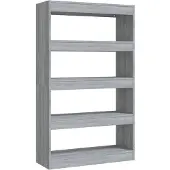 vidaXL Boekenkast/kamerscherm 80x30x135 cm bewerkt hout grijs sonoma