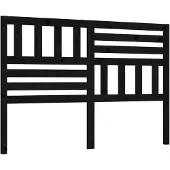 vidaXL Hoofdbord 146x4x100 cm massief grenenhout zwart