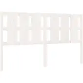 vidaXL Hoofdbord 185,5x4x100 cm massief grenenhout wit