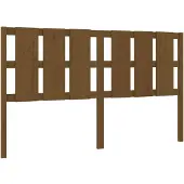 vidaXL Hoofdbord 185,5x4x100 cm massief grenenhout honingbruin