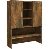 vidaXL Wasmachinekast 70,5x25,5x90 cm gerookt eikenkleurig