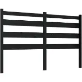 vidaXL Hoofdbord 166x4x100 cm massief grenenhout zwart