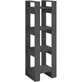 vidaXL Boekenkast/kamerscherm 41x35x125 cm massief grenenhout grijs