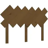 vidaXL Hoofdbord 122,5x3x80,5 cm massief grenenhout honingbruin