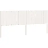 vidaXL Hoofdbord 205,5x4x100 cm massief grenenhout wit