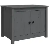 vidaXL Salontafel 71x49x55 cm massief grenenhout grijs