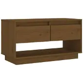 vidaXL TV-kast, honingbruin, 74x34x40 cm, massief grenenhout
