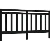 vidaXL Hoofdbord 206x4x100 cm massief grenenhout zwart