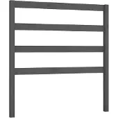 vidaXL Hoofdbord 81x4x100 cm massief grenenhout grijs