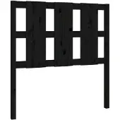 vidaXL Hoofdbord 105,5x4x100 cm massief grenenhout zwart