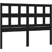 vidaXL Hoofdbord 165,5x4x100 cm massief grenenhout zwart