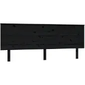vidaXL Hoofdbord 204x6x82,5 cm massief grenenhout zwart