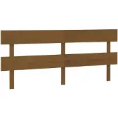 vidaXL Hoofdbord 184x3x81 cm massief grenenhout honingbruin