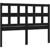vidaXL Hoofdbord 205,5x4x100 cm massief grenenhout zwart