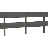 vidaXL Hoofdbord 204x3x81 cm massief grenenhout grijs