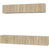 vidaXL 5-delige Tv-meubelset bewerkt hout sonoma eikenkleurig