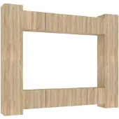 vidaXL 8-delige Tv-meubelset bewerkt hout sonoma eikenkleurig