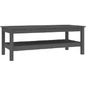 vidaXL Salontafel 110x50x40 cm massief grenenhout grijs