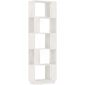 vidaXL Boekenkast/kamerscherm 51x25x163,5 cm massief grenenhout wit