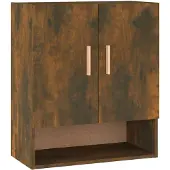 vidaXL Wandkast 60x31x70 cm bewerkt hout gerookt eikenkleurig