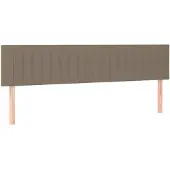 vidaXL Hoofdborden 160x5x78/88 cm stof taupe