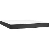 vidaXL Pocketveringmatras medium 180x200x20 cm kunstleer zwart