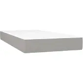 vidaXL Pocketveringmatras, medium, lichtgrijs, 90x190x20 cm, stof