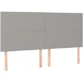 vidaXL Hoofdbord lichtgrijs 160x5x118/128 cm stof