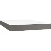 vidaXL Pocketveringmatras medium 140x190x20 cm kunstleer grijs
